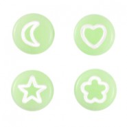 Acrylic beads Icon mix Light green